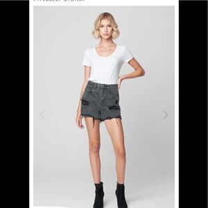 NEW! Blank NYC | 'The Barrow' High-Waist Distressed Shorts - [size 25, Black]